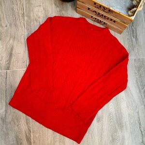 A New Day Bright Red Knit Pullover Sweater